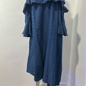 Elegant Blue Midi Dress